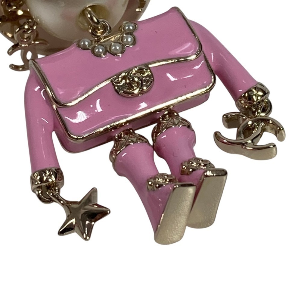 CHANEL B25B Gabrielle Chanel Doll CC Coco Mark Logo Faux Pearl Heart Star Acc... - Picture 4 of 12